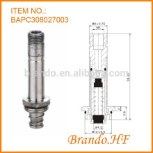 24V DC Normalmente fechado Tubo de aço inoxidável Válvula Solenóide Pneumática Núcleo Móvel